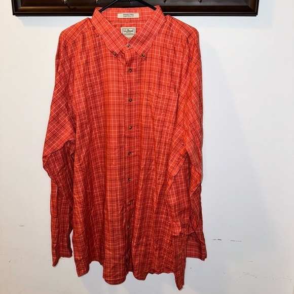 LL Bean Men’s Casual Button Down Wrinkle Free Traditional Fit Size XXL Tall - Picture 1 of 6